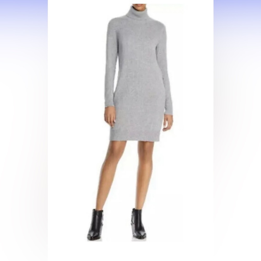 NWT theory cashmere long sleeve turtleneck sweater dress L winter holiday